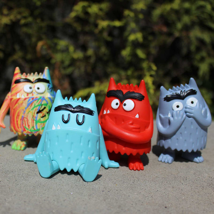 The Color Monster Set of 4 Figurines w/ Multicolor Monster