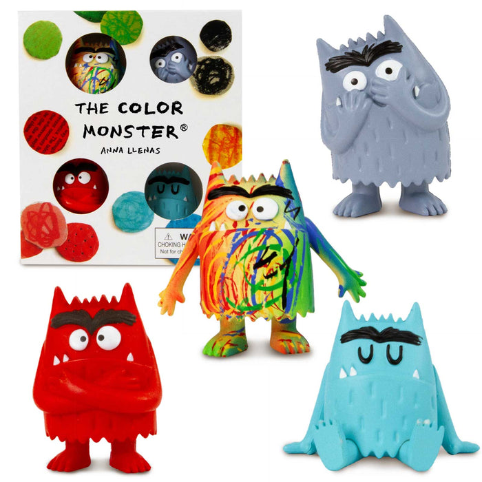 The Color Monster Set of 4 Figurines w/ Multicolor Monster