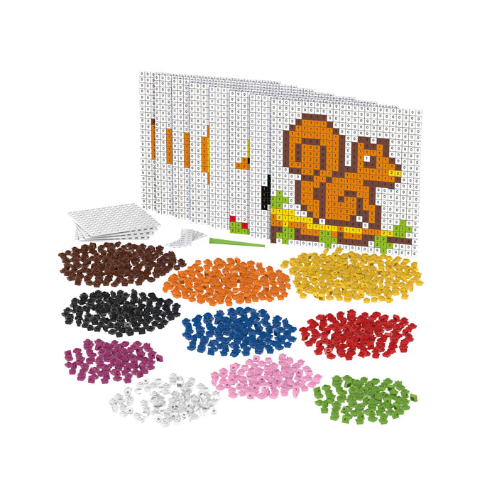 1517 pcs BiOBUDDi Pixel Create - Squirrel & More Starter Set Building Blocks - Safari Ltd®