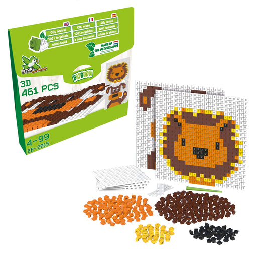 461 pcs BiOBUDDi Pixel Create Lion & Dog Building Blocks Set - Safari Ltd¬Æ