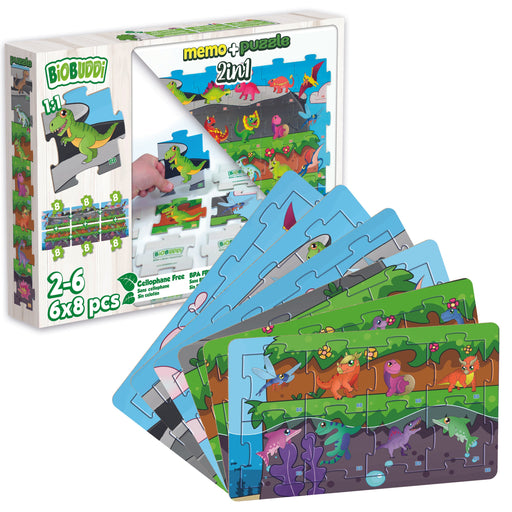BiOBUDDi Dinosaur Puzzle & Memory Game - Safari Ltd¬Æ